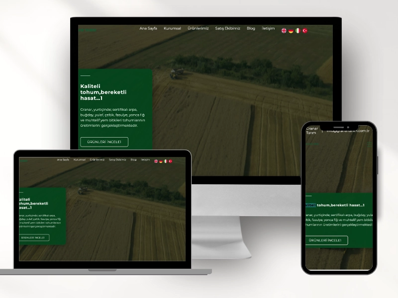 Granar Tarım Çok Dilli Web Sitesi